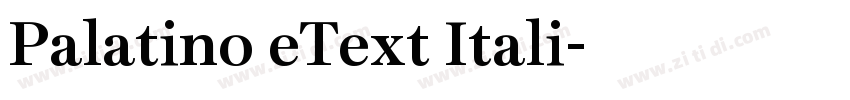 Palatino eText Itali字体转换 Palatino eText Itali字体转换